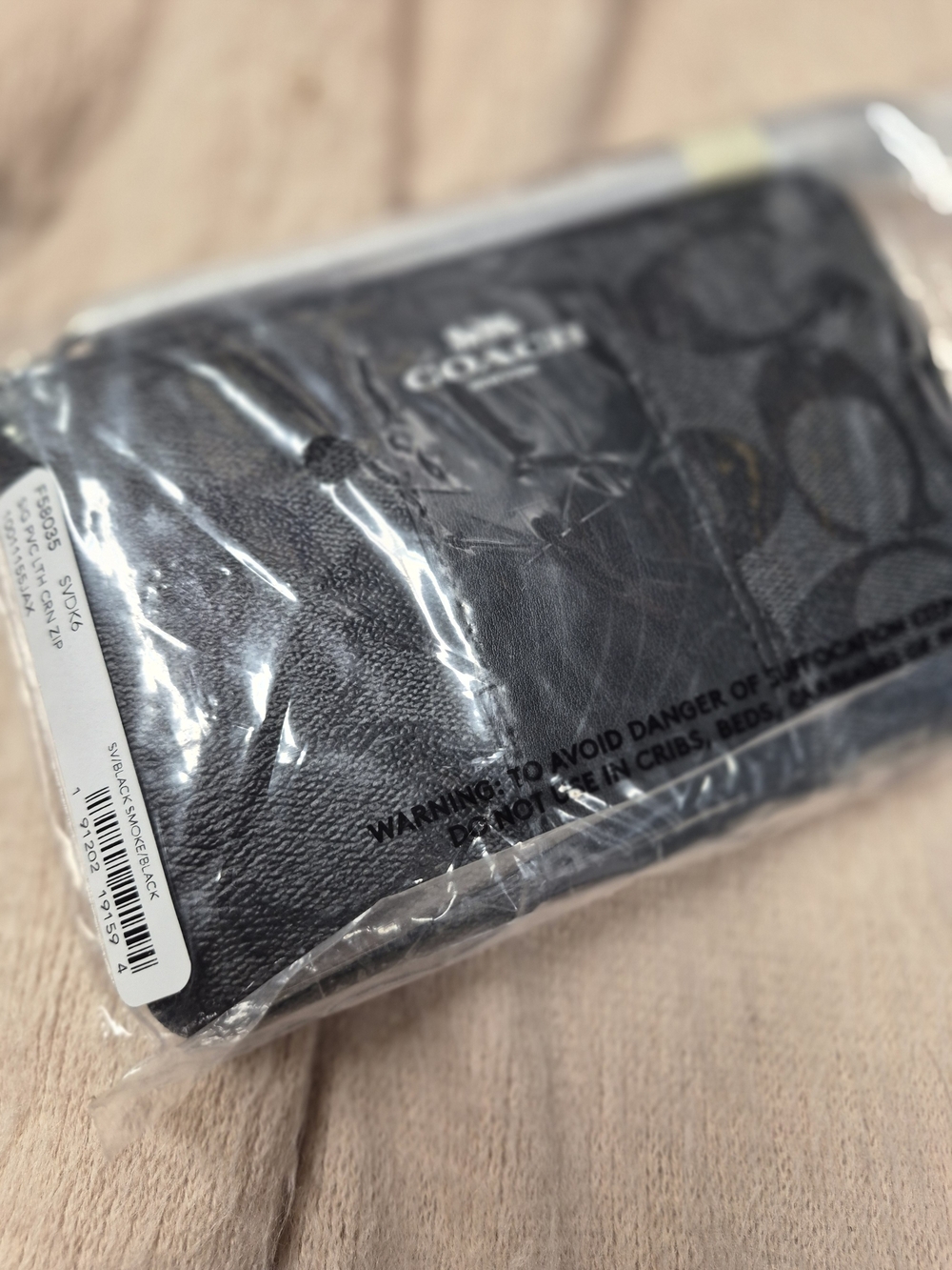 Coach Black Signature Small Clutch Wristlet